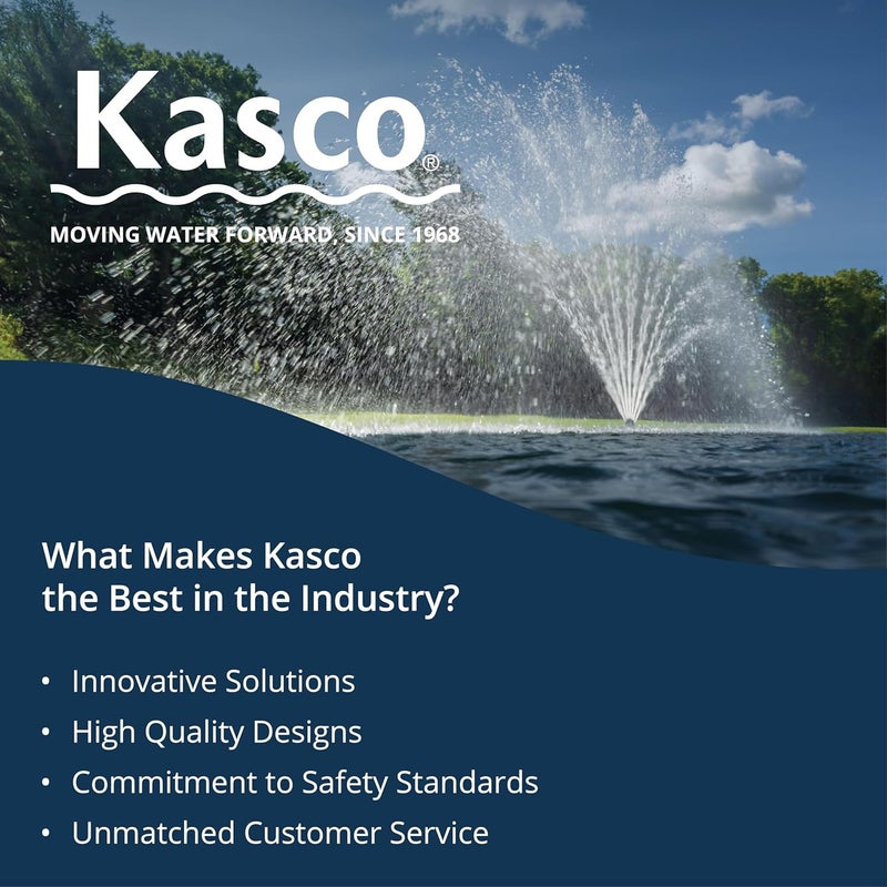Kasco J Series 3/4 HP and 1 HP Mahogany Premium Fountain Nozzles Only (Fountain not Included) - Image 3